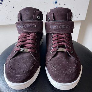 Jimmy Choo Men High Top Suede Sneakers
